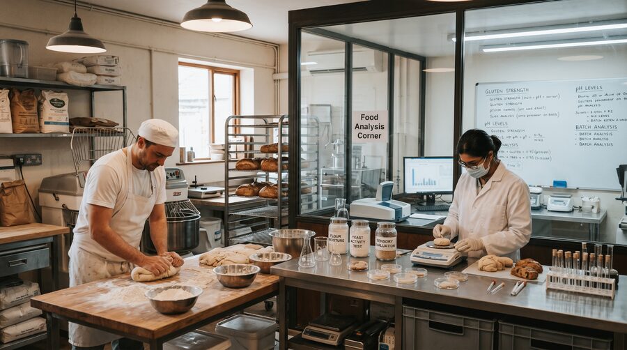 Produktionslinje för bageri och snacks med NIR-instrument