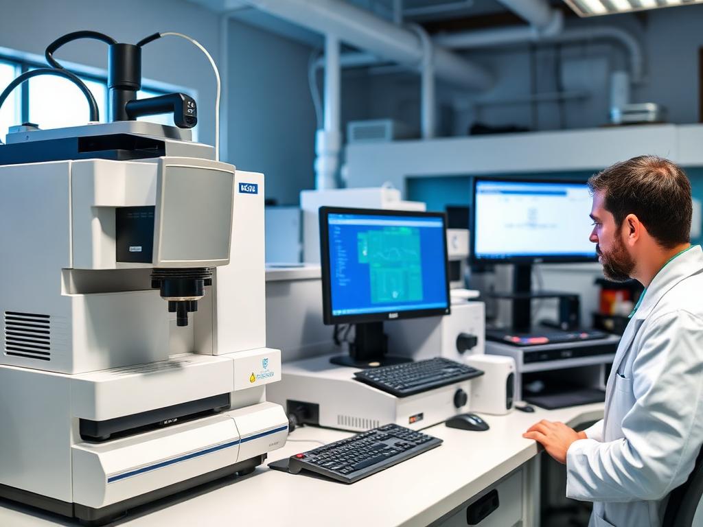 GC-MS-instrument i analytiskt kemilaboratorium